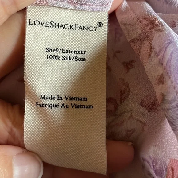 NWT Love Shack Fancy Juree Silk Dress - Picture 7 of 8